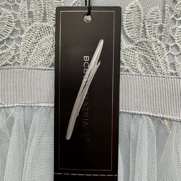 BCBGMaxAzria Pale Blue Lace Bodice Tulle Gown woman’s 2 NWT MRSP $468 - Picture 8 of 11